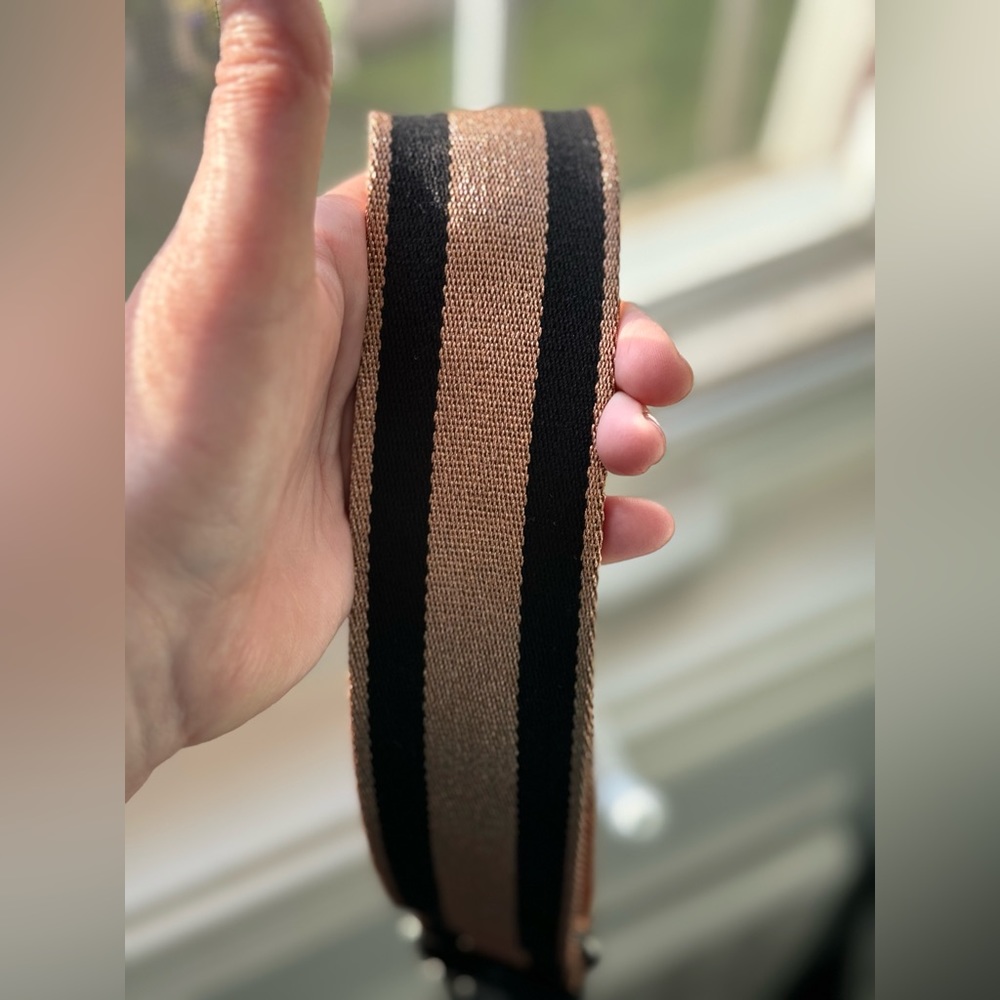 NWT MZ Wallace copper/black lurex crossbody strap.